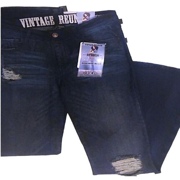 NWT VINTAGE REUNION MID RISE FLARE LEG JEANS WOMEN'S SIZE 34 - Picture 1 of 6
